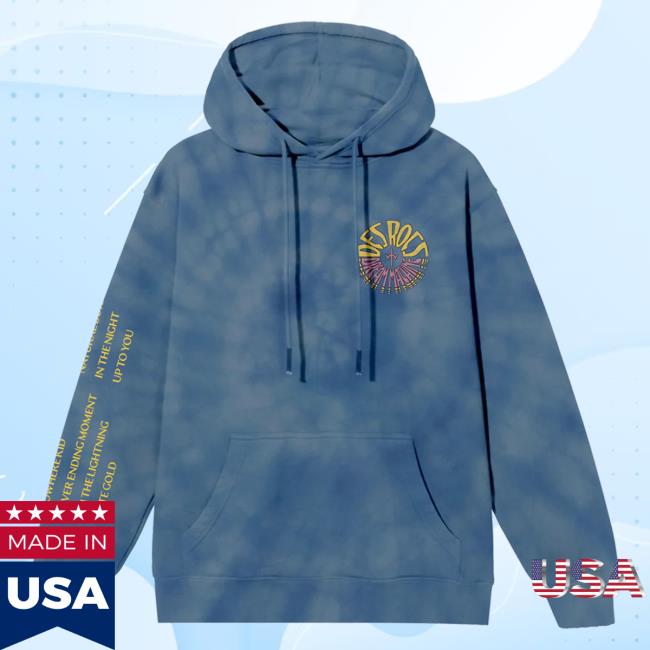 Official Sumerian Records Merch Store Des Rocs - Dream Machine Blue Dye Popover Sweatshirt