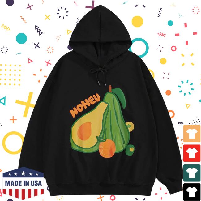Official Aelfric Eden Clothing Merch Store Aelfric Eden Cartoon Avocado Print Pullover Hoodie Black AelfricEden