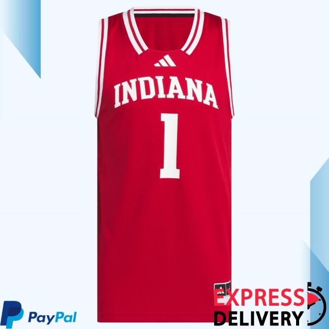 Indiana Hoosiers NCAA Basketball Adidas Crimson Jersey