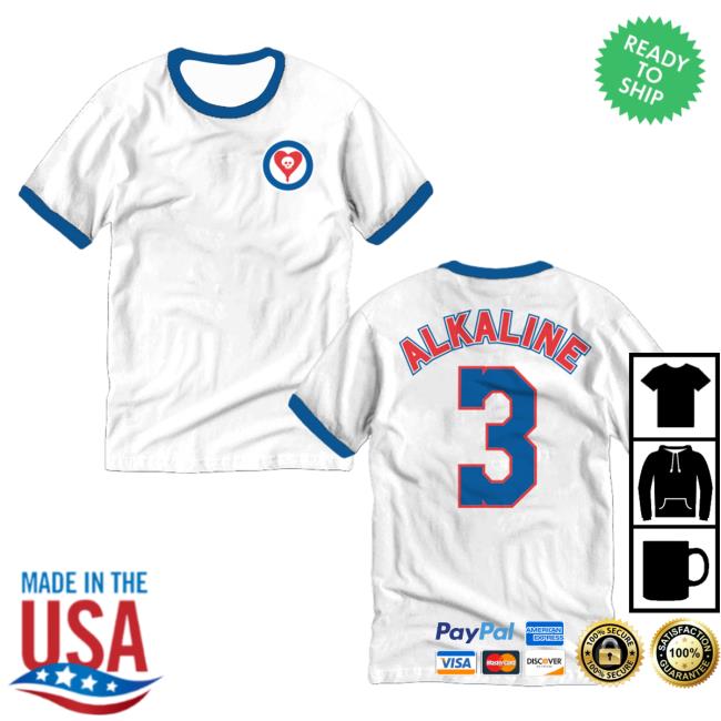 Official Kings Road Merch Store Alkaline Trio Heartskull #3 Ringer Popover Shirt (White/Royal) AlkalineTrio Kings Road Shop
