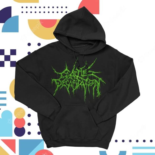 Official Indie Merch Store Shop Cattle Decapitation Green Lava Logo Chaos And Carnage Tour 2024 Crew IndieMerchStore