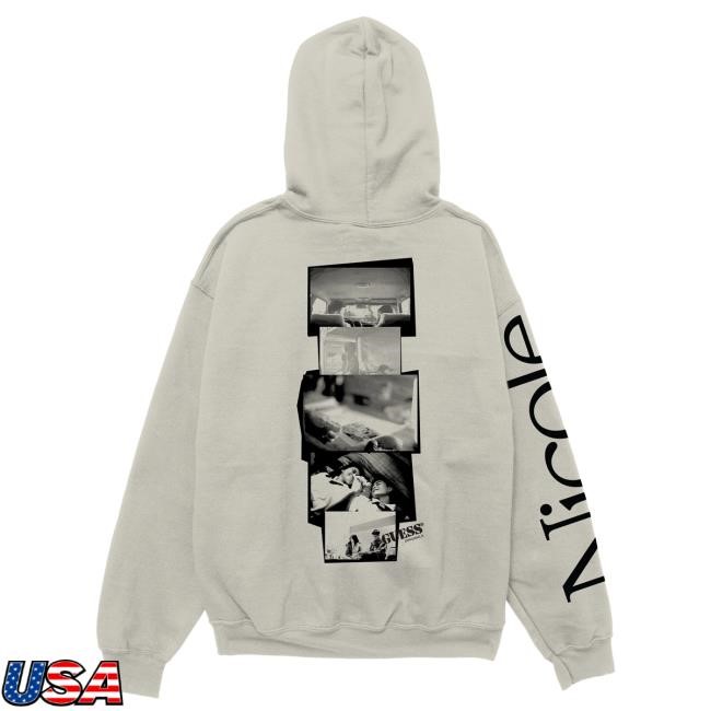 Niki X Guess Grey Hoodie Sweatshirt Official Niki Merchandise