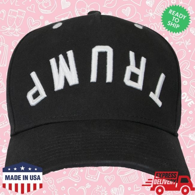 Official Donald Trump Merch Shop Upside Down Trump Embroidered Hat Black/White Trump Store