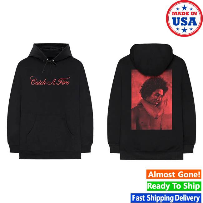 Official Bob Marley Merch Store Shop Bob Marley Catch A Fire Script Crew neck