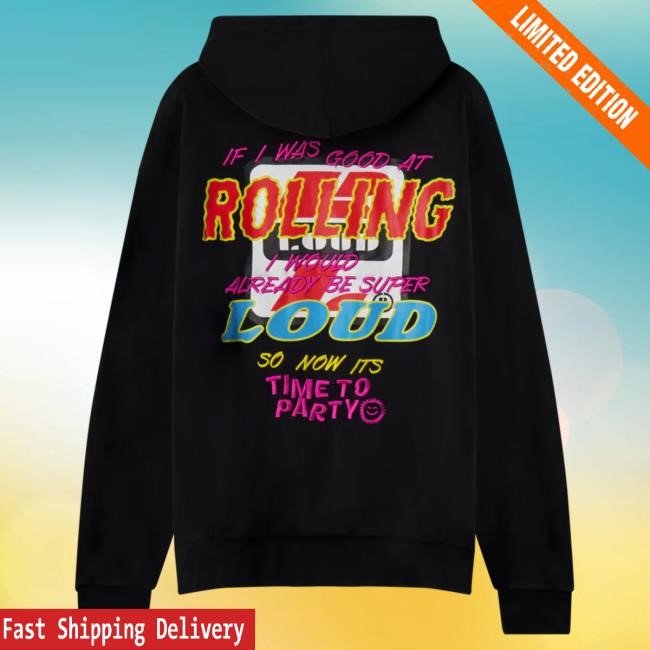 Official Rolling Loud Merch Store Shop Rolling Loud RL Racing Disco Black PO Hooded Sweatshirt RollingLoud