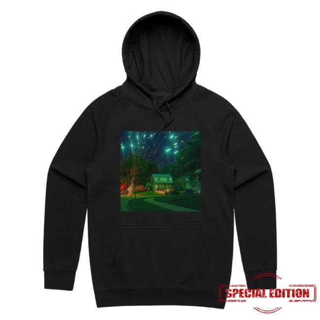 Official Allday Merch Store Allday / Starry Night Over The Phone Pullover Sweatshirt