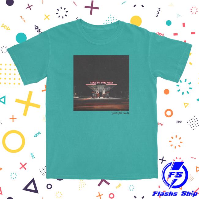 Official Jimmy Eat World Merch Takes My Pain Away Shirts (Seafoam)