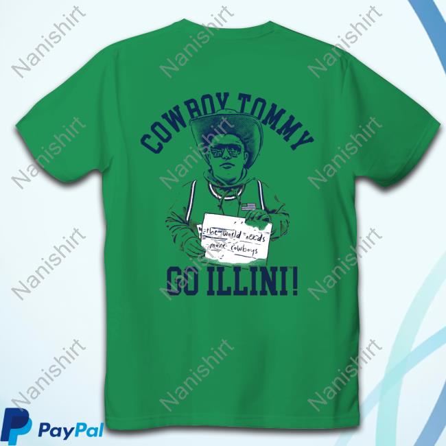 Official The Illinois Nil Store Cowboy Tommy Back Sides Tee Shirt