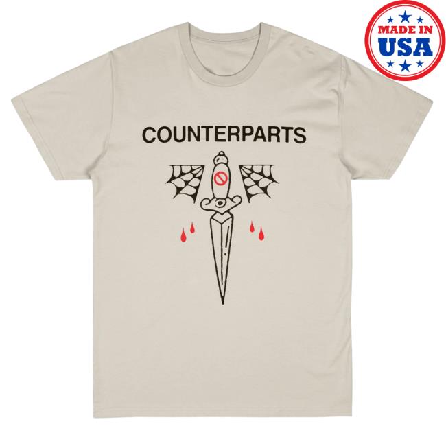 Official Hell And Home Counterparts Merchandise Dagger Shirt