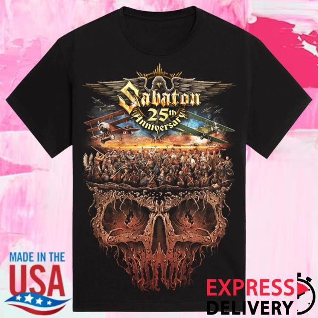 Official Sabaton Merch Store Sabaton 25th Anniversary Shirt Sabaton Shop