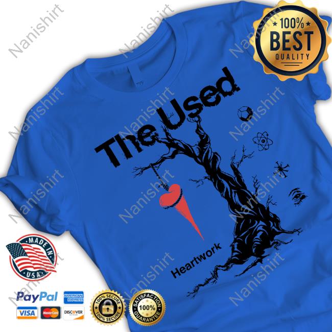 Official The Used Merch Love Heart Work Shirt
