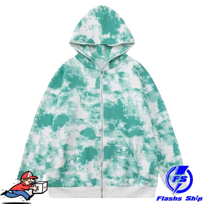 Official Aelfric Eden Clothing Merch Store Aelfric Eden Tie Dye Sweatshirt Green Tie-Dye Apricot AelfricEden