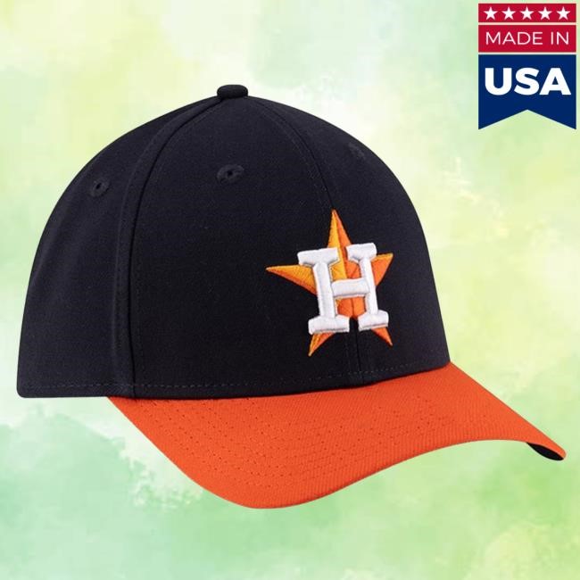 Houston Astros New Era Navy M-Crown Hat Rally House 2026 New Era Houston Astros Jr 39THIRTY Hat MLB Baseball MLB