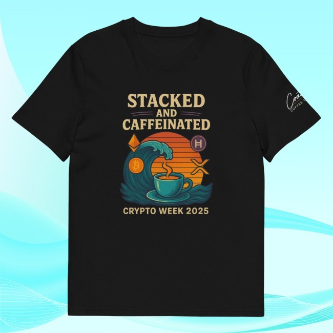 Official Crypto Week 2025 T Shirt - Coastal Coffee Company
