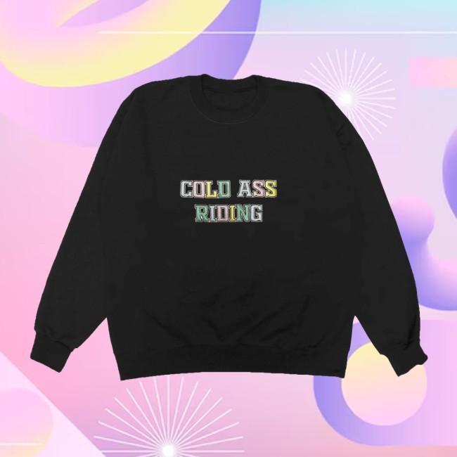 Cold Ass Riders Embroidered Crew Sweatshirt The Buckingham Shop