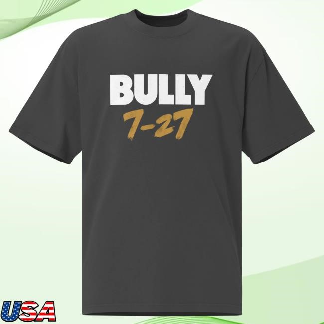 Official Jon Anik Bully 7-27 Belal Muhammad Oversized Hot Shirt Gray