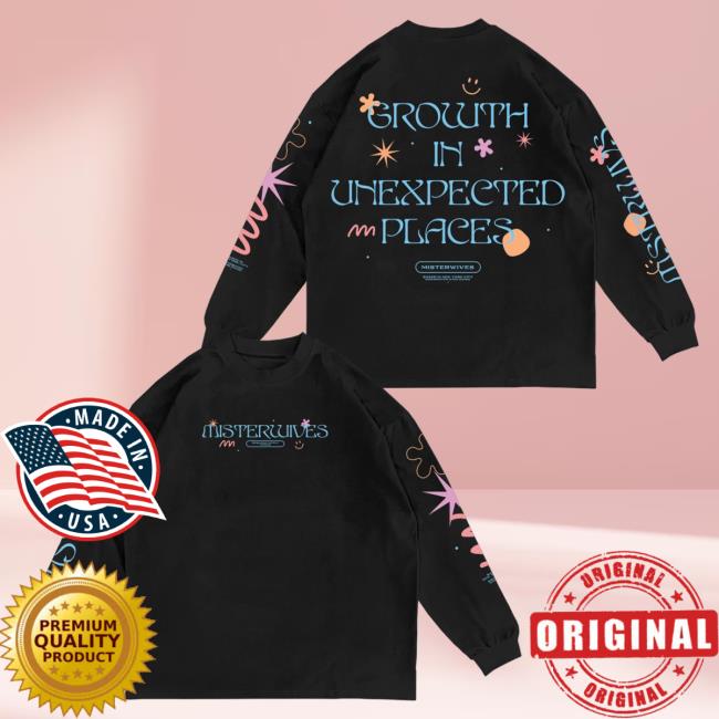 Official MisterWives Merch Store MisterWives Growth In Unexpected Places Black Long Sleeve Shirt New