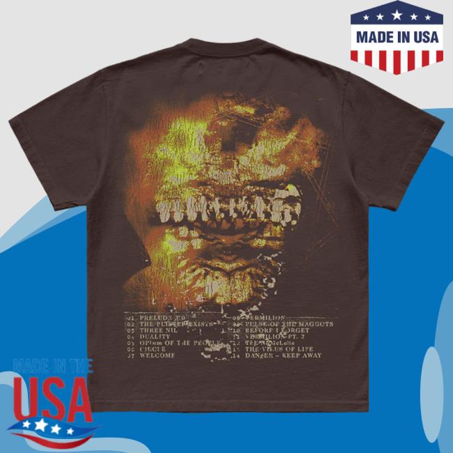 Slipknot Official Store Merch Vol. 3 Tracklistr T-Shirt Slipknot Music Clothing Shop Official Apparel