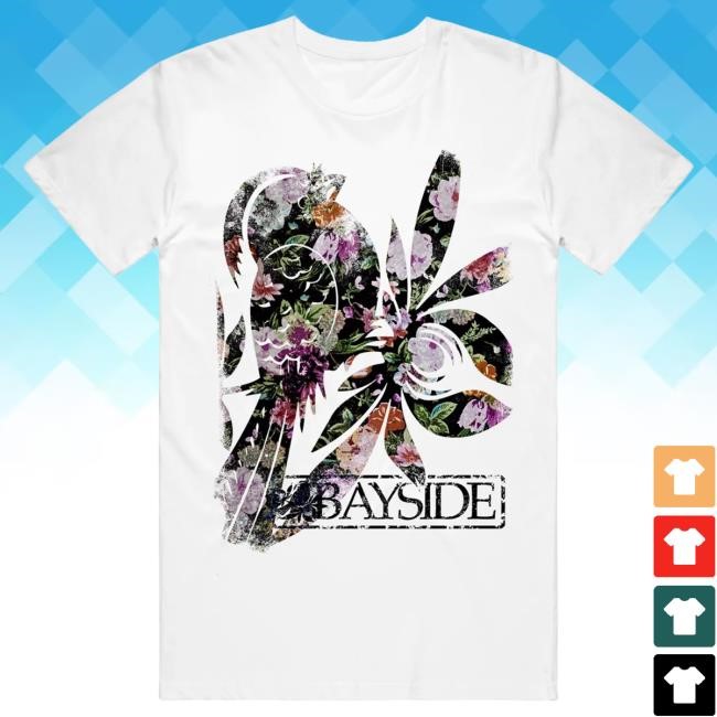 Official Bayside Band Shudder Bird Floral - White Hot Shirt