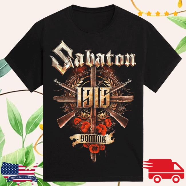 Official Sabaton Merch Store Sabaton Eu Tour 2023 Somme 1916 Hot Shirt Sabaton Shop