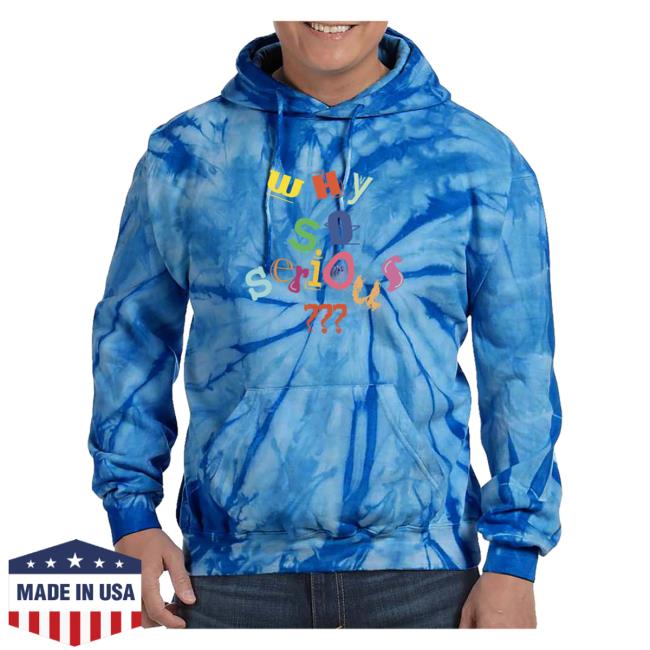 Official Tee Shirt Palace Why So Serious? Tie Dye Sweater Blue Teeshirtpalace