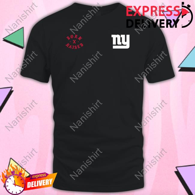 Born X Raised Black New York Giants T Shirt