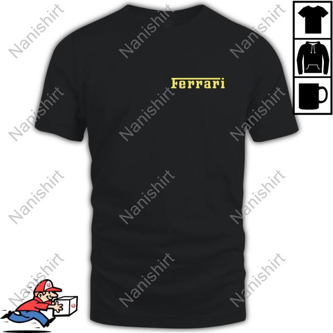 Official Ferrari Merch Store Crewneck Sweatshirt With Ferrari Silicone Logo