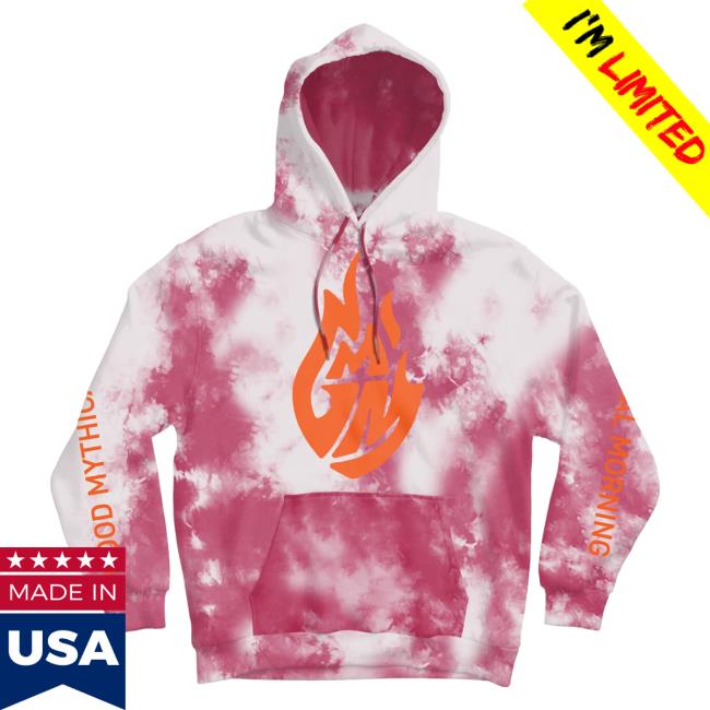 Official Good Mythical Morning Merch Gmm Flame Logo Hoody Begonia Tie Dye Clothing Store Shop