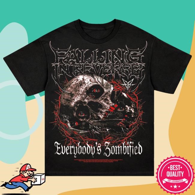 Official Falling In Reverse Merch Everybody's Zombified T Shirt