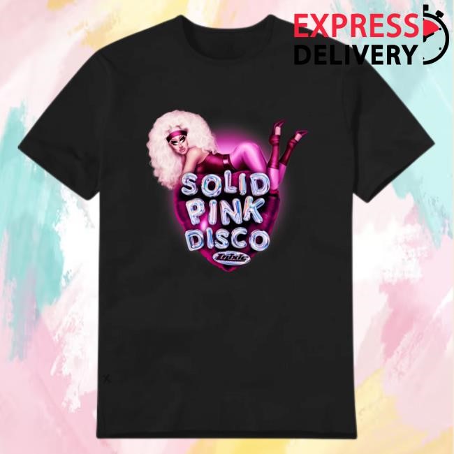 Official Trixie Mattel Solid Pink Disco Balloon Heart Shirts