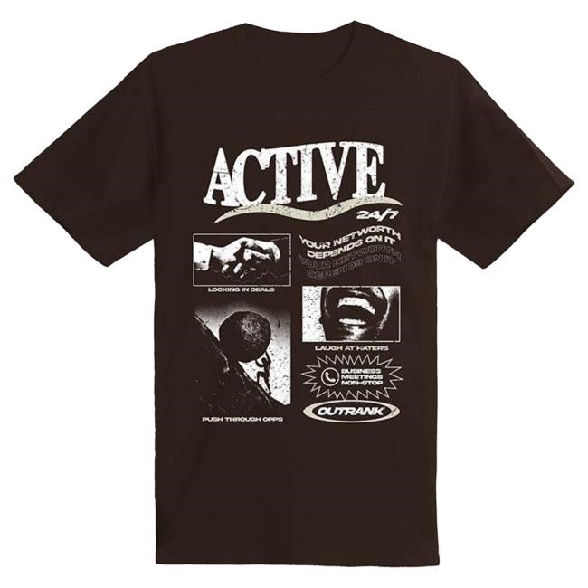 Official Outrank Brand Clothing Store Active T Shirt