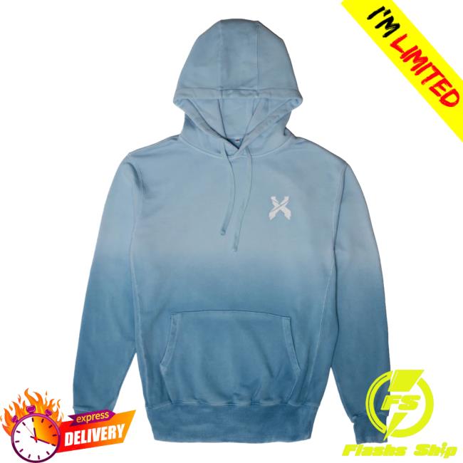 Official Excision Merch Sliced Logo Ombre Hoodie (Blue)