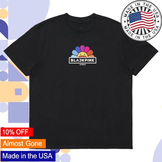 Official Takashi Murakami X Blackpink Rainbow Flower Popover Shirt (Black)