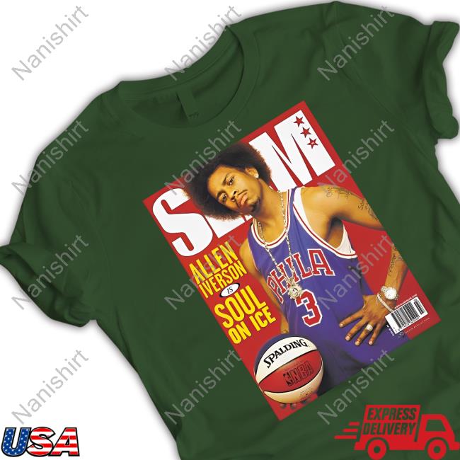 Official Slam Goods Merch Jason Kelce's Mitchell Ness Allen Iverson Slam Magazine Cap NBC Sports Philadelphia