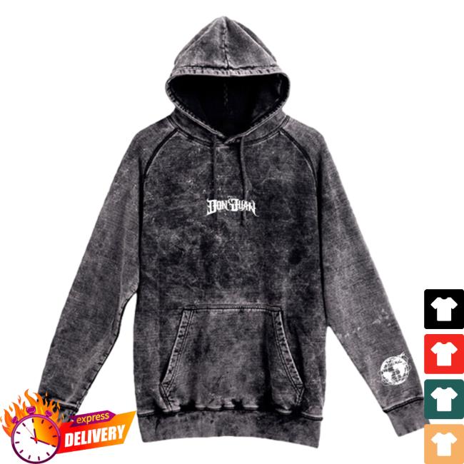 Official Maluma Merch Don Juan Black Acid Wash Hoodie