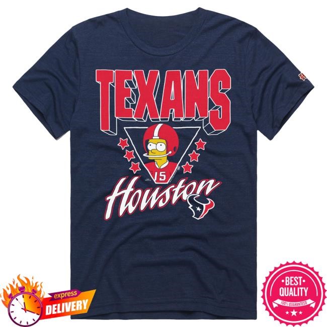 Official Houston Texans Homage x The Simpsons Unisex Hot Shirt - Navy