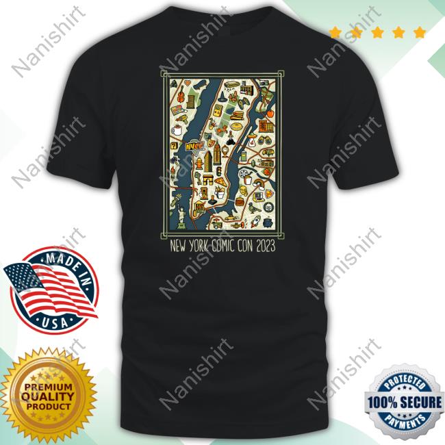 New York Comic Con Merch New York Comic Con 2023 City Map Shirt
