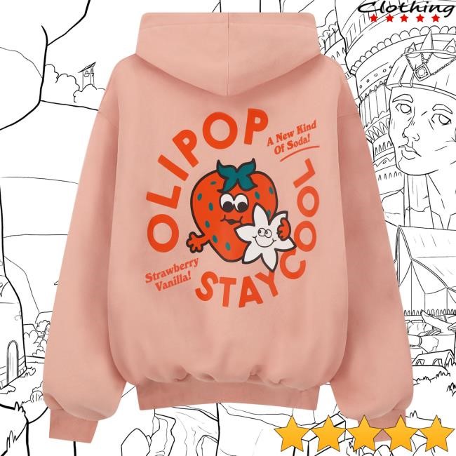 Official Stay Cool Clothing Store Staycool Olipop Strawberry Vanilla Hooded Sweatshirt StaycoolNyc