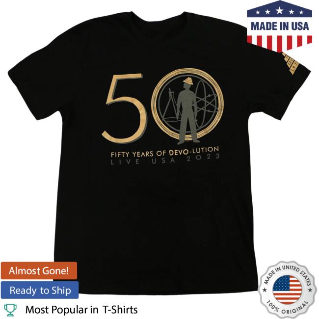 Official Devo Merch 50 Years Of Devo-Lution Live Usa 2023 Tour Hooded Sweatshirt