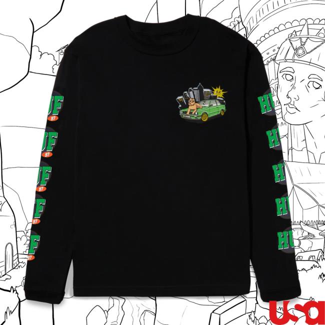 Huf Worldwide Store Shop Huf 97 Sweatshirts Black Hufworldwide