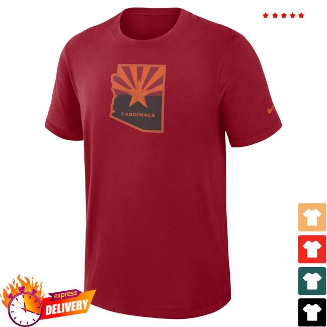 Official NFL Merch Men's Arizona Cardinals Nike Red 2025 Rivalries Collection Slub New Shirt ArizonaCardinals