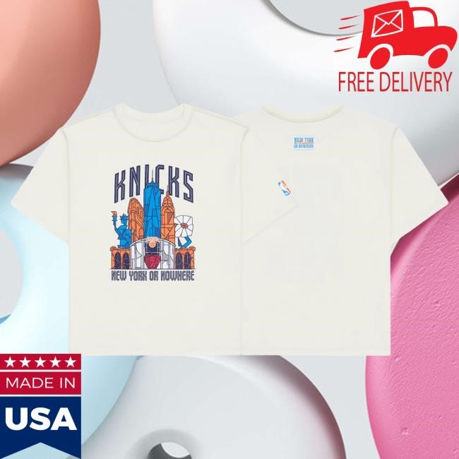 Official Msg Merch Store Shop New York Knicks NYON x Knicks Skyscraper Relaxed Fit T Shirt