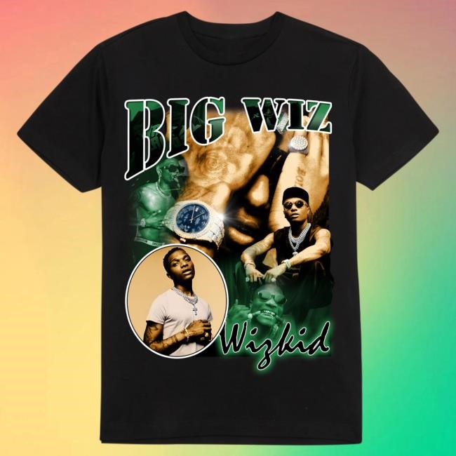 Official Wizkid Big Wiz Shirt New | Black