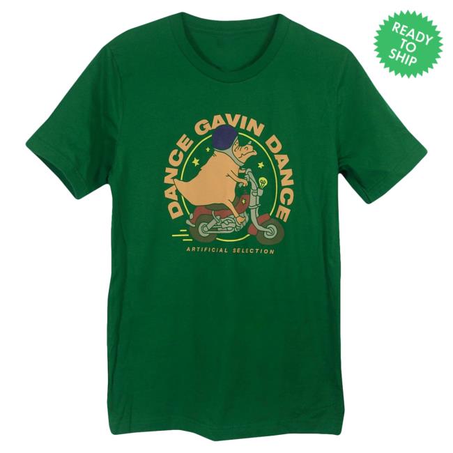 Official Dance Gavin Dance Merch Character Green T-Shirt