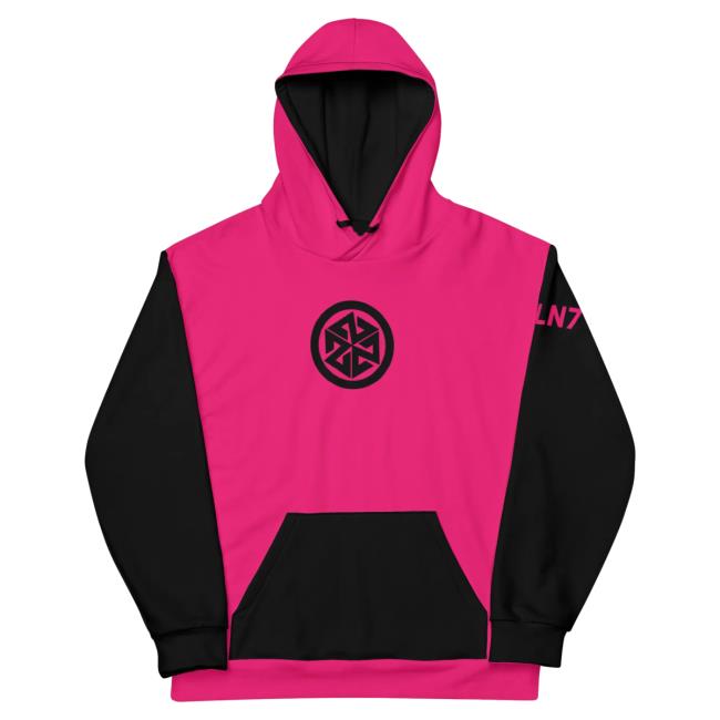 Official Avln7 Block Party Pink And Black Tech Crew neck Sweatshirt