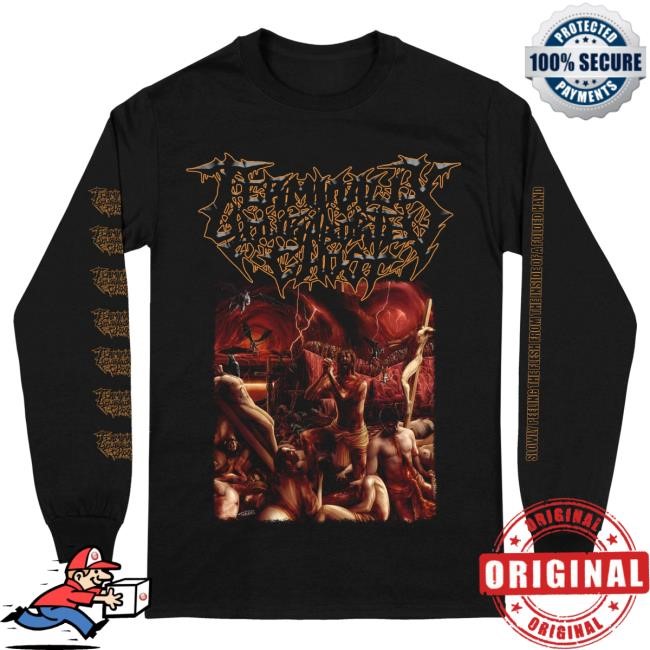 Official Reality Fade Merch Store Terminally Your Aborted Ghost 'Slowly Peeling The Flesh From The Inside Of A Folded Hand' Long Sleeve Tee Shirt RealityFade