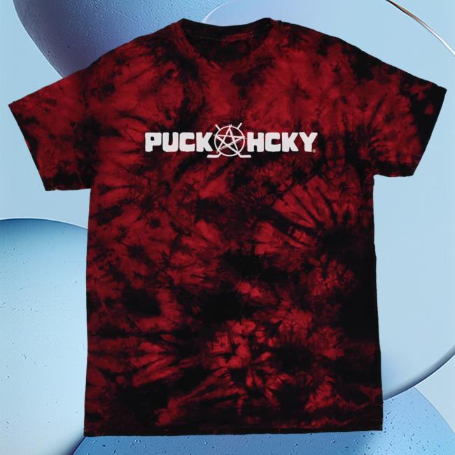 Official Puck Hcky Merch Store Shop 'Skate Marks' Hockey Tie-Dye New Shirt Puck Hcky