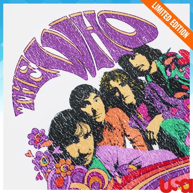 Official The Who Shop The Who Psychedelic Raglan Shirt The Who Rock Band