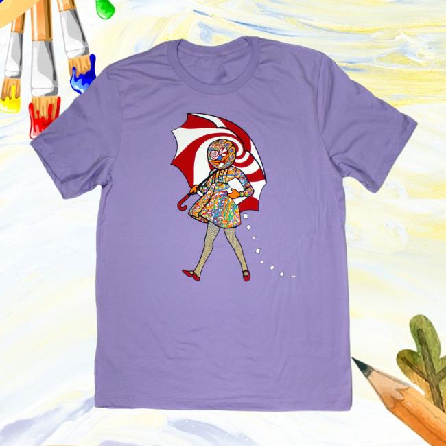 Slinger Apparel Store Shop Acid Eater Girl T-Shirt Lavender Purple Pyroscopic
