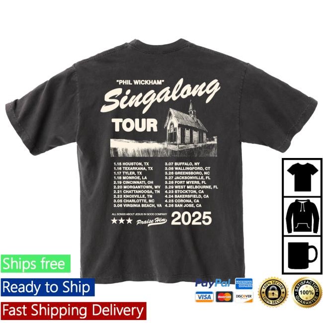 Official Phil Wickham Merch Store Phil Wickham 2025 Singalong Tour Tees